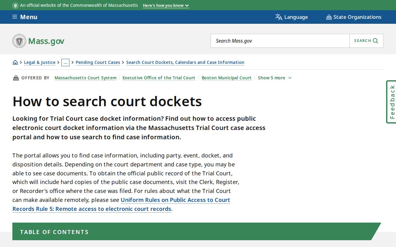 Hudson resident lookup with Massachusetts court docket search instructions